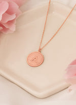 925 Sterling Silver Coin With Initial Necklace