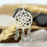 925 Sterling Silver Dream Catcher Necklace