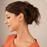 925 Sterling Silver Hoop Blade Earrings