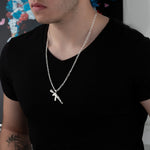 925 Sterling Silver Bold Force Chain Ak-47 Necklace
