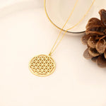 925 Sterling Silver Yaşam Çi̇çeği̇ Necklace