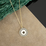 925 Sterling Silver Shield Pendant Necklace