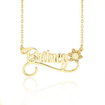 925 Sterling Silver Name Necklace With Heart