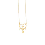 925 Sterling Silver Infinity Heart Cross Necklace