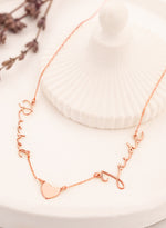 925 Sterling Silver Heart And Two Name Necklace