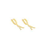 925 Sterling Silver Dangle Initial Earring 94