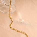 925 Sterling Silver Chandrila Star Line Ring
