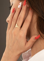 925 Sterling Silver Dog And Cat Initial Ring