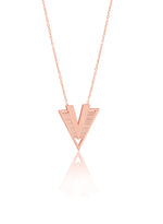 925 Sterling Silver Double V Necklace
