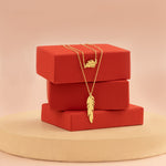 925 Sterling Silver Double Leaf Necklace