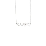 925 Sterling Silver Initial On Heart Necklace
