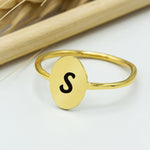 925 Sterling Silver Personalized Initial Ring