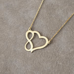 925 Sterling Silver Infinity Heart Necklace