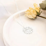 925 Sterling Silver Flower of Life Ve Om Necklace