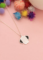 925 Sterling Silver Enamel Dog Necklace
