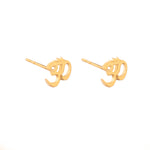 925 Sterling Silver Om Studs