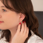 925 Sterling Silver Birth Flower Studs