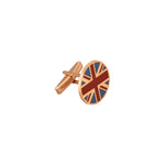 925 Sterling Silver England Flag Cufflinks Round