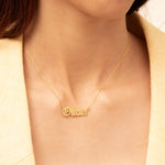 925 Sterling Silver Old English Name Necklace