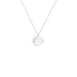925 Sterling Silver Circle With Arch Necklace