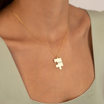 925 Sterling Silver Personalized Puzzle Necklace