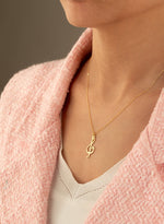 925 Sterling Silver Vav Elif Sol Anahtarı