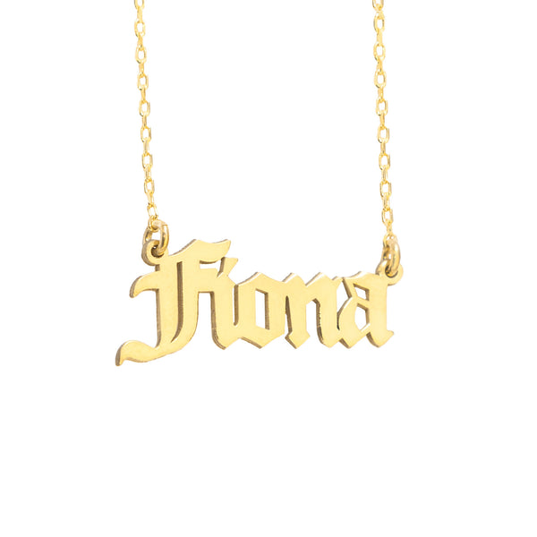 925 Sterling Silver Name Necklace Old London