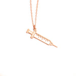 925 Sterling Silver Syringe Necklace