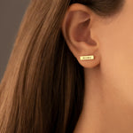 925 Sterling Silver Personalized Name Bar Earring