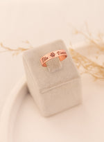 925 Sterling Silver Two Name And Paw & Name Ring 4Mm