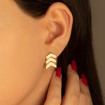 925 Sterling Silver Chevron Arrow Earring