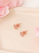 925 Sterling Silver Tiny Om Studs