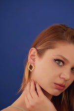925 Sterling Silver Square Hoop Earrings 309