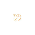 925 Sterling Silver Double Hexagon Stud Earring