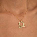 925 Sterling Silver Personalized Omega Name Necklace