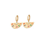 925 Sterling Silver Enamel African Earrings