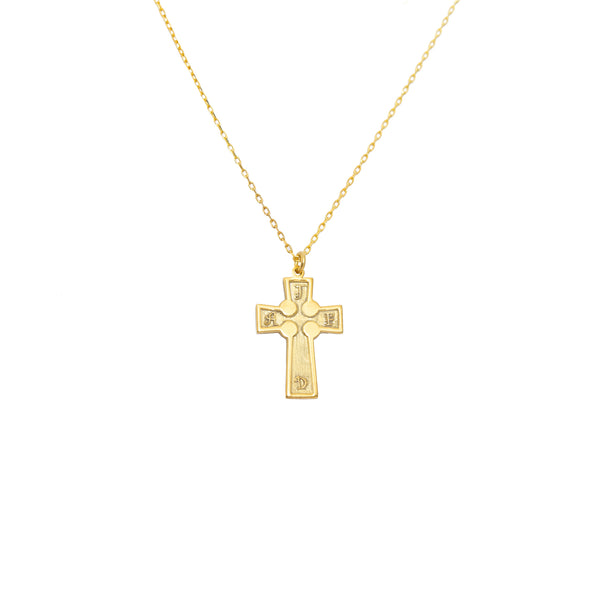 925 Sterling Silver Family Letters Cross Necklace