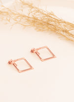 925 Sterling Silver Diamond Shape Ear Jacket Earrings