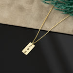 925 Sterling Silver Dainty Tag Necklace