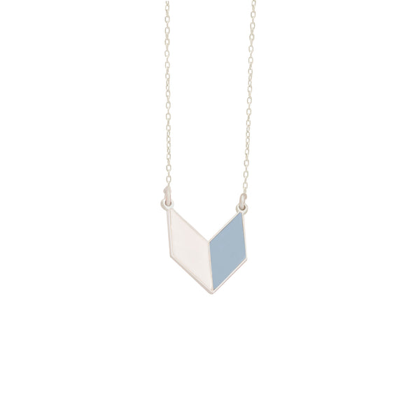 925 Sterling Silver Enamel Arrow Shape Necklace