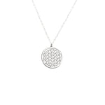925 Sterling Silver Yaşam Çi̇çeği̇ Necklace
