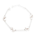 925 Sterling Silver 4 Cat Bracelet
