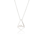 925 Sterling Silver Mountain Ring Holder Necklace