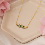 925 Sterling Silver Enamel Branch Necklace