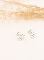 925 Sterling Silver Paw Name Earrings