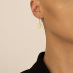 925 Sterling Silver Initial Earring
