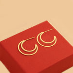 925 Sterling Silver Moon Earrings