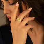 925 Sterling Silver İki Personalized Custom Name Kıvrımlı Ring