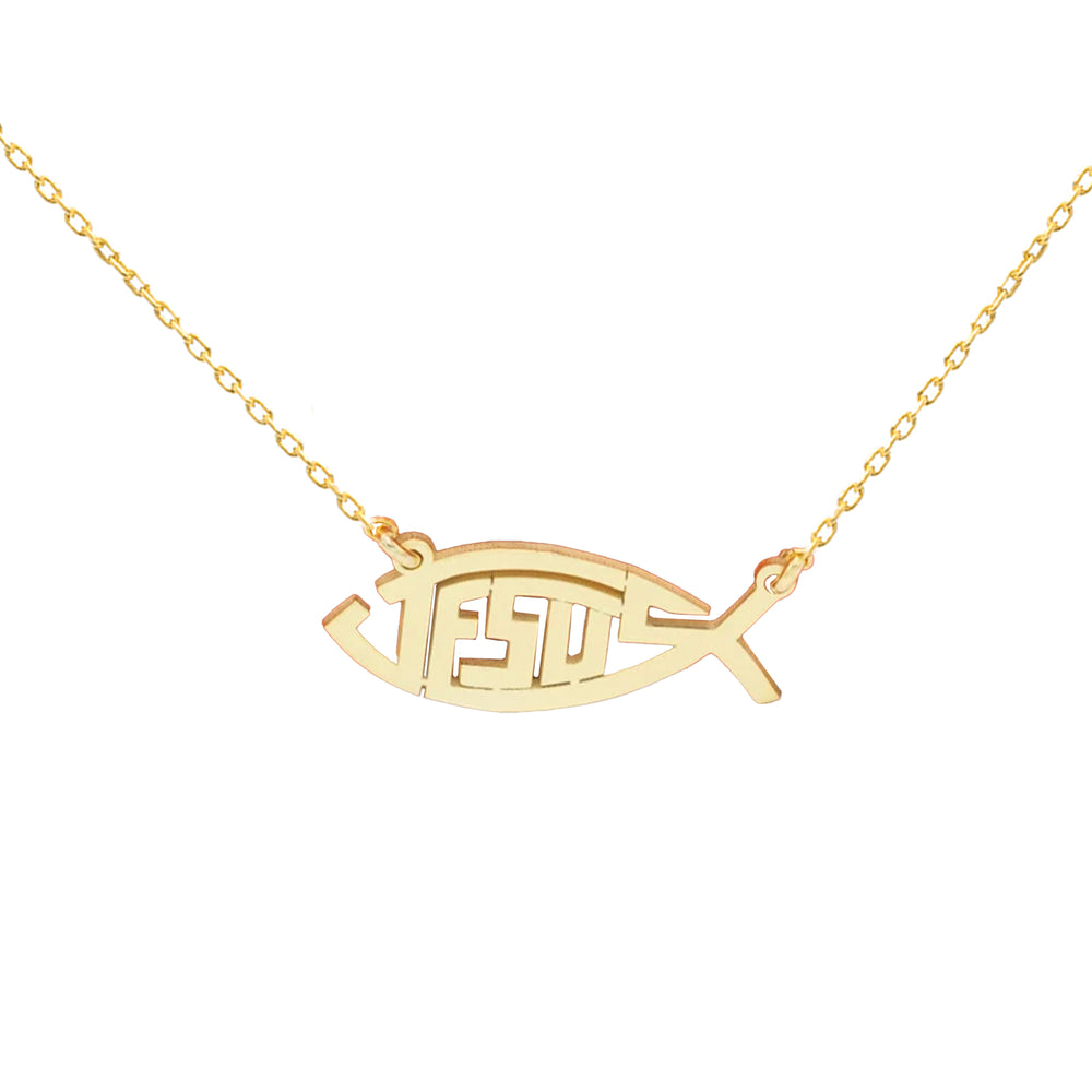 925 Sterling Silver Ihthis Necklace