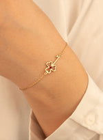 925 Sterling Silver Birth Stone Key Bracelet